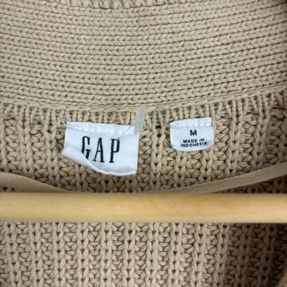 Vintage GAP Colorblock Chunky Knit Cardigan Sweater M Preppy Academia - Picture 3 of 6